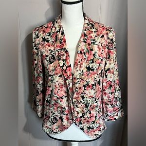 Lush Women’s Floral Blazer Size Medium